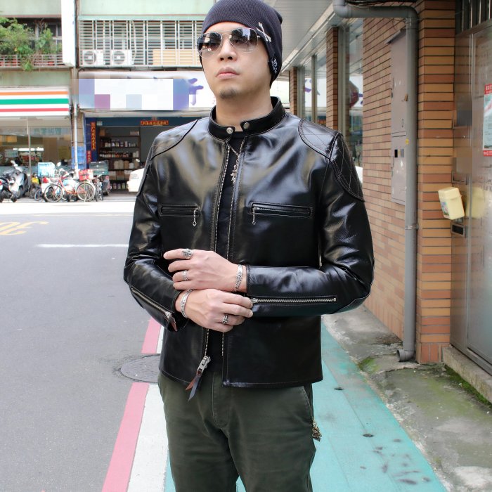 Silver Monsters】日本Y'2 Leather 茶芯馬皮J100 立領龜甲騎士