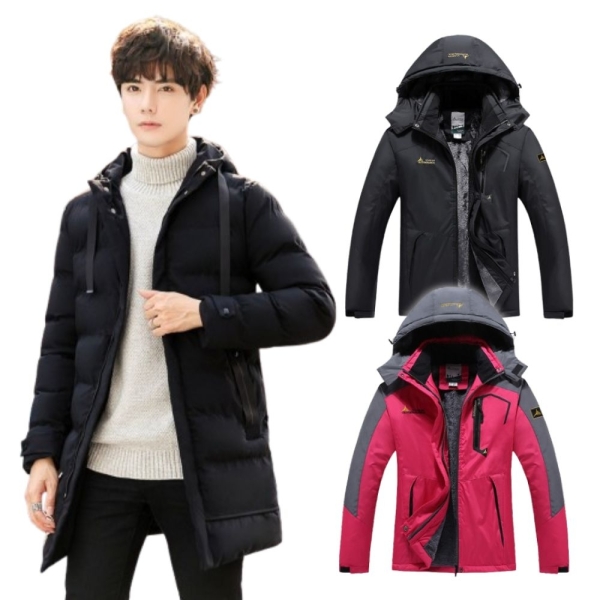 [極雪行者]防水風雪10000mm中空纖維升溫戶外時尚男女防寒中長外套_男女任選