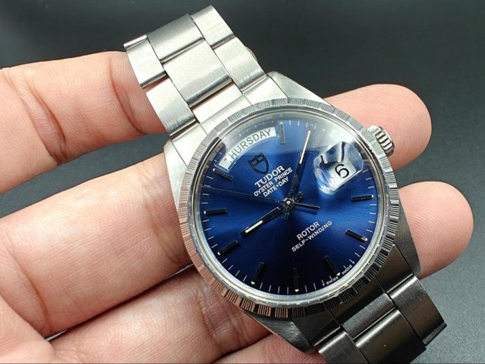 【美好時光】罕見盒單全特殊面ROLEX龍頭底蓋老TUDOR帝舵Daydate 94510 唯一勞血統鋼款DD!