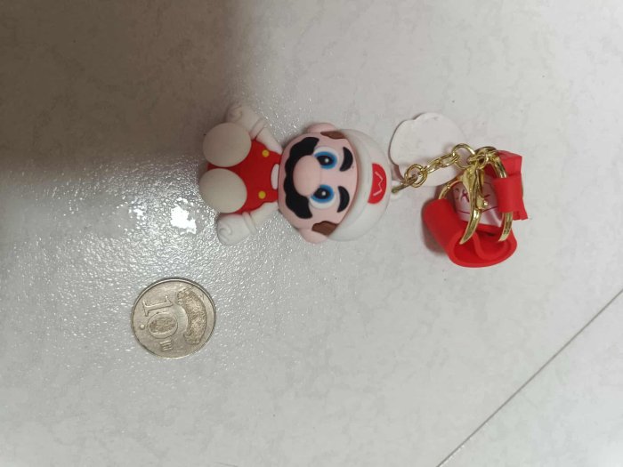 Super Mario馬力歐橡膠公仔吊飾鎖匙圈
