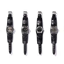 新品NEIGHBORHOOD LEATHER EMB WATCH NAVY Navy Blue Leather Watch Band | Quick Release Watch Strap