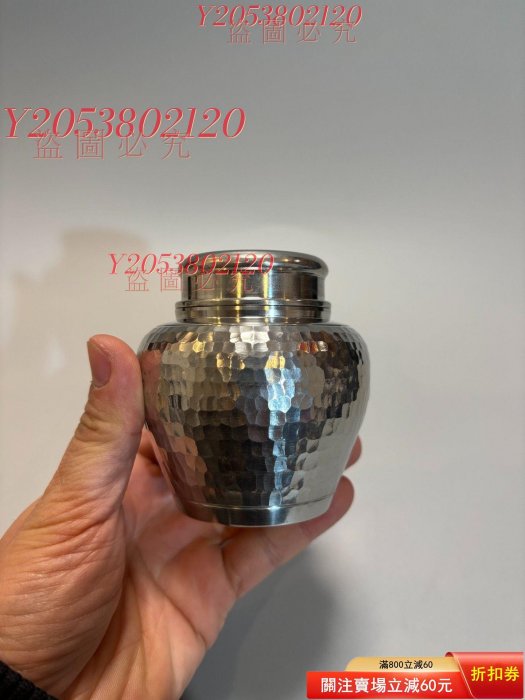 日本中古本錫錫半上錫錫半錫茶葉罐本錫錫罐茶入純手工錘目【同福客棧