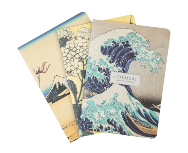 浮世繪】葛飾北齋A6和風筆記本三入組/KOKONOTE/HOKUSAI | 手帳