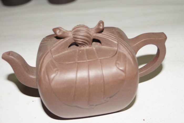 中国紫砂壶 急須 包袱形 朱泥 齊虹 銘 中国 紫砂 朱泥 急須