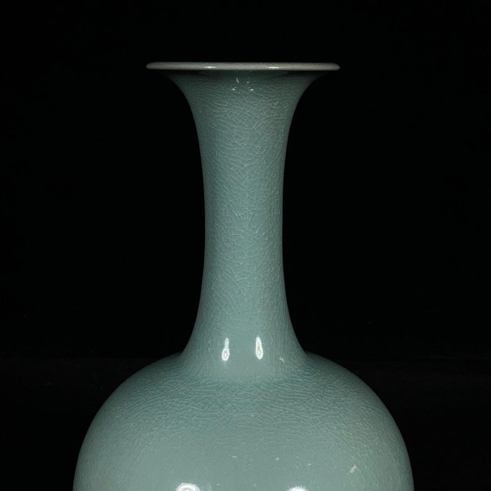 宋汝窯奉華款開窗銘文賞瓶，高26.5直徑14cm，2001885 瓷器官窯汝窯【古