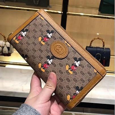 Gucci 古馳 女包迪士尼聯名款米奇長款拉鏈錢包 602532