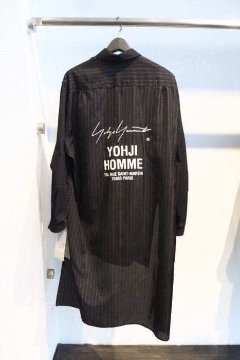 Yohji Yamamoto pour homme 山本耀司條紋staff coat staff shirt2018