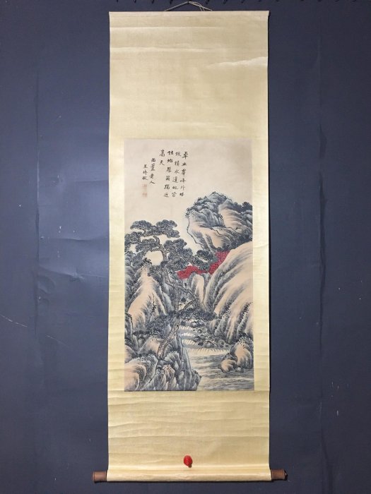 編號sa6 畫家： 王時敏三尺中堂畫山水畫手繪畫畫工精細。 材質：宣紙1