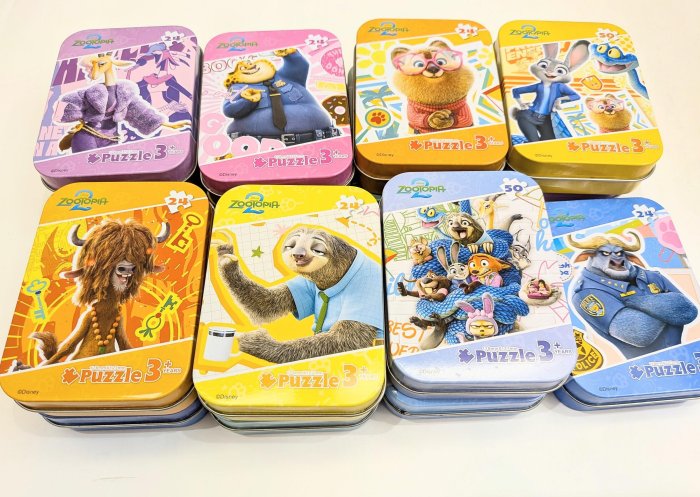 🦊《動物方城市2 Zootopia》Disney 精美鐵盒拼圖 24/50片 兒童益智玩具