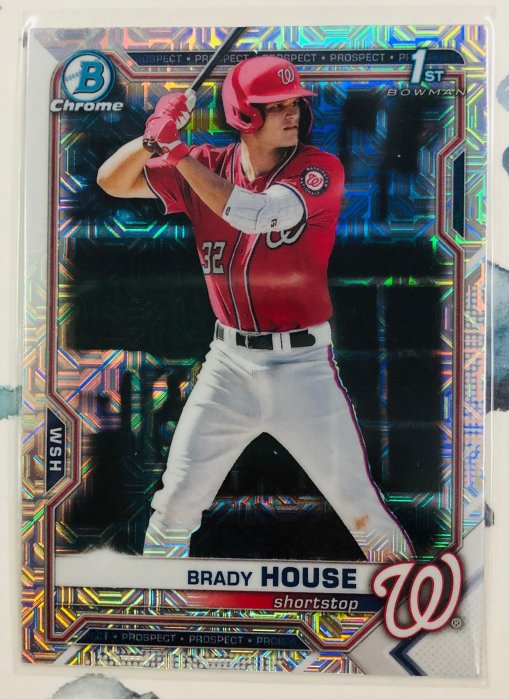 2021 Bowman draft 國民隊大物強打 Brady House 亞洲亮新人卡 RC