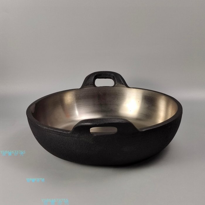 日本山王堂久慈砂鐵鍋。天婦羅鍋，壽喜燒鍋。未使用品回流日本擺件【華