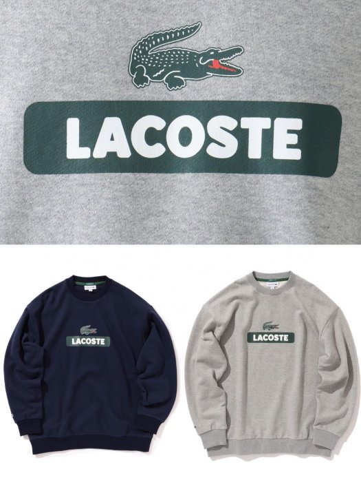 【レア品】LACOSTE × BEAMS / 別注 Logo Sweatグレー LACOSTE（ラコステ）の「LACOSTE × BEAMS / 別注 Logo Sweat