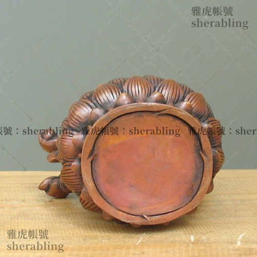 RELI-G_046)印度象財神純藏傳佛教藏密紅財神可裝藏四臂雙盤象鼻財神銅