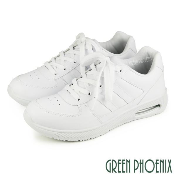 男鞋 運動鞋 小白鞋 休閒鞋 氣墊鞋 厚底 臺灣製【GREEN PHOENIX 波兒德】N-19026