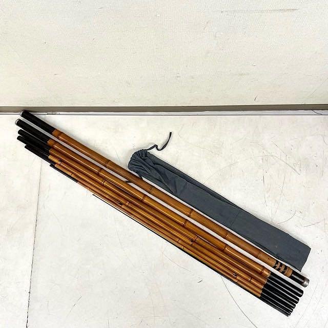 手工竿竹竿鮎友香魚竿友釣竿野袁軟絲活餌7.2m 7米2 手竿溪竿池釣竿
