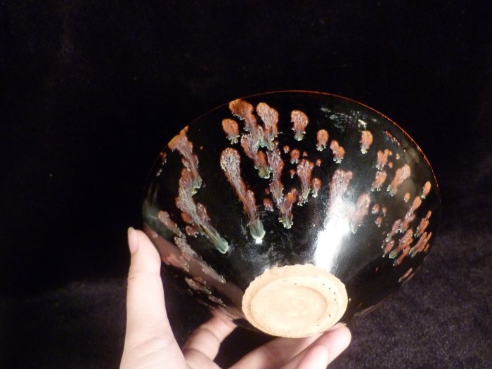 古玩軒~吉州窯.吉州窯茶盞.古陶茶碗.鳳紋黑釉茶盞(非鷓鴣斑茶盏.蛋殼杯