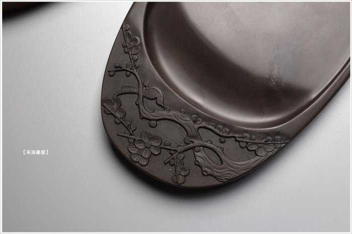 禾洛書屋】D.010 中國名硯/端硯火捺珍品〈喜上眉梢〉7寸/18cm