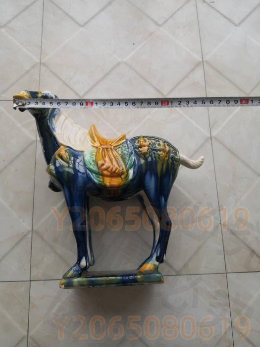 80年代唐三彩馬全品品像好洛陽九都牌陶瓷美術館榮獲國家金質降純手工
