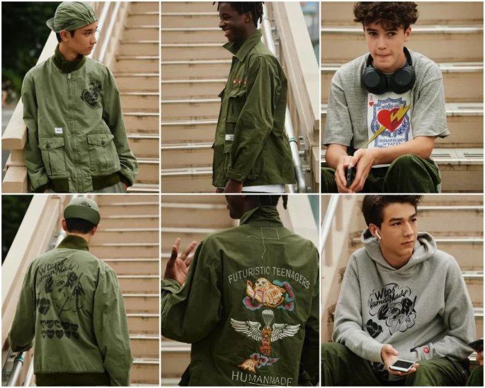 希望商店】 WTAPS x HUMAN MADE MILITARY CAP 19AW 聯名刺繡洗舊軍帽