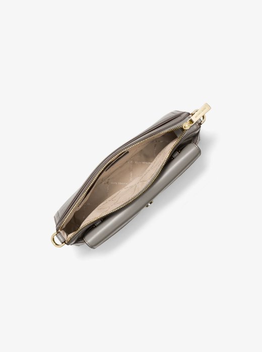 【Michael Kors】專櫃新款防刮牛皮 中款Maisie防刮皮革3合1 斜背包/側背包