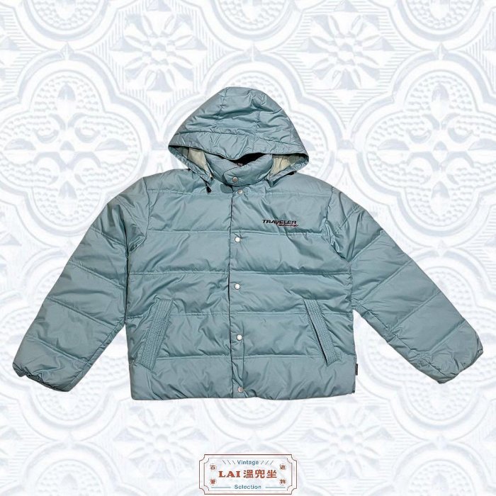 Lai溫兜｜古著｜TRAVELER 羽絨外套 連帽 二手 古著