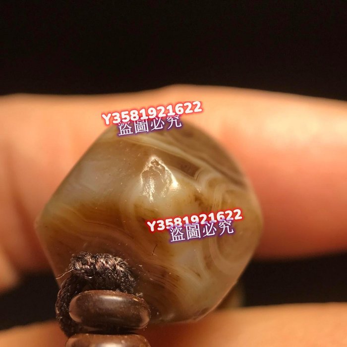 Q156360黑金老瑪瑙一線藥師珠天珠佛珠項鏈手持老氣細膩滿風化尺寸:9