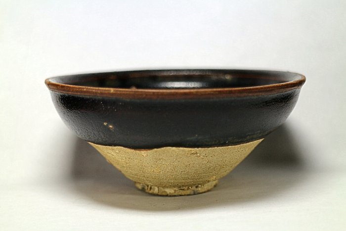 川美堂@@~~~海撈真品南宋福清窯束口盞宋代建盞(全口全釉無沖裂修補完美