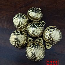 中港香業】純銅製/ 2.8公分/ 虎頭鈴鐺/ 鈴噹/ 招財擋煞虎頭鈴噹/ 風水