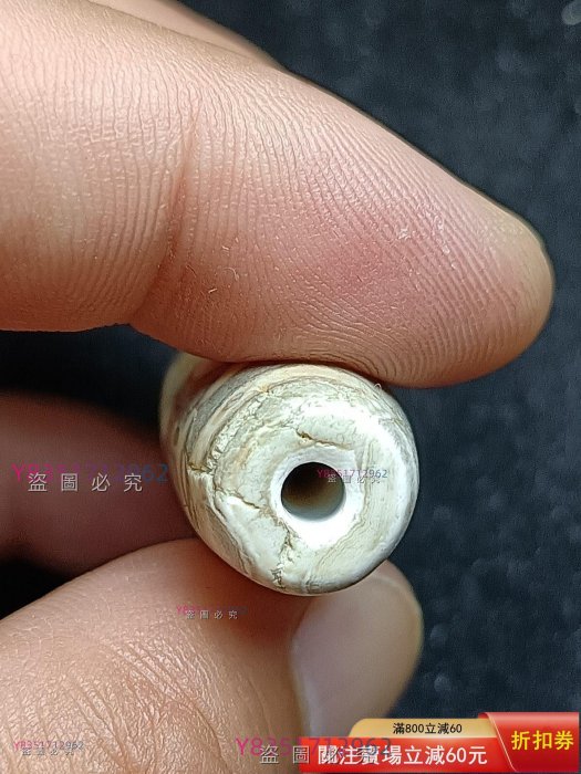 地埋千年至純老天珠西藏象雄古天珠瑪瑙。 ​九眼地埋至純天珠18*58毫米