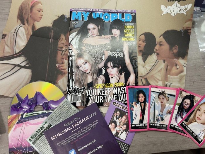 嚴選AESPA《MY WORLD》Spicy Target裸專CD，原盒出貨未開封aespa CD