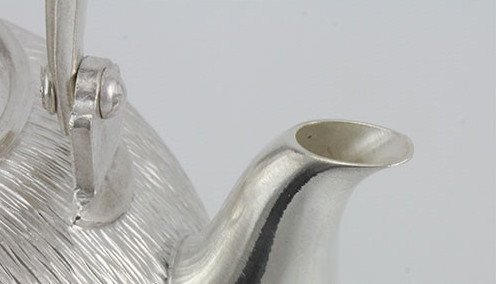 純銀　茶托　未使用品 銀壺茶具純銀手工泡茶壺千足銀999純銀純手工打造含銀量高達99%以上重量