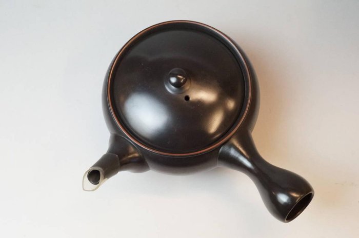 養心殿』常滑焼梅原宗平宗弘木葉文茶注横手急須茶器茶注茶道具