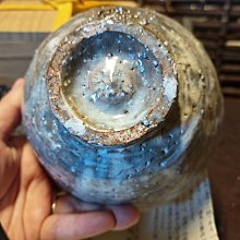 嚴選2298年日本萩燒鬼萩松林庵玉村登陽抹茶碗，底部圓形落款名家親工