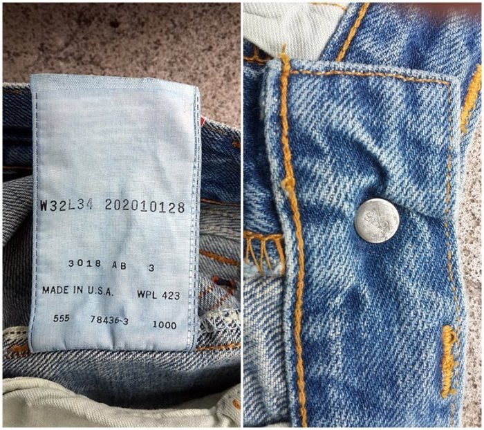 西方不敗全新絕版555廠美國製Levi's LVC 201 1920年仿舊洗色藍線