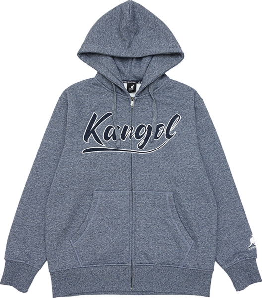 KANGOL 外套 中性 草寫LOGO 深藍 連帽外套 6255140480