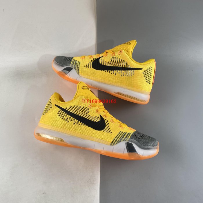 NIKE Kobe 10 MambacuriaⅠ 黃灰科比10代實戰耐磨籃球鞋747212