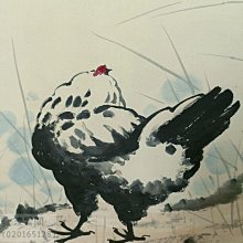 悲鴻 雞 JP102【徐悲鴻】雞,精品四尺中堂純手繪作品| Yahoo拍賣