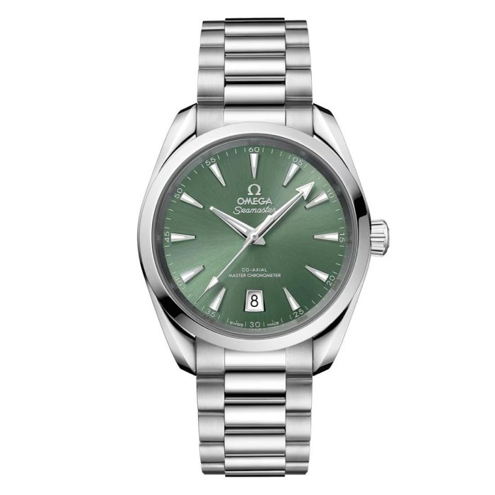 【玩錶交流】全新品 OMEGA AQUA TERRA SHADES  月桂綠色黃銅亮漆面盤 海馬 38mm 22010382010002