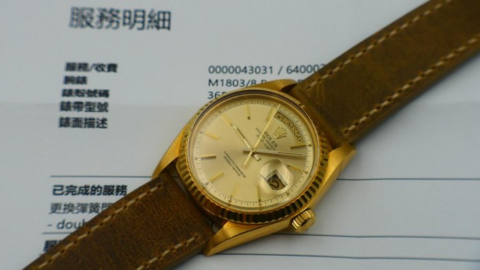 【美好時光】1973年份 ROLEX 1803原裝DAYDATE美品RSC已驗過 (18038 18238參考)