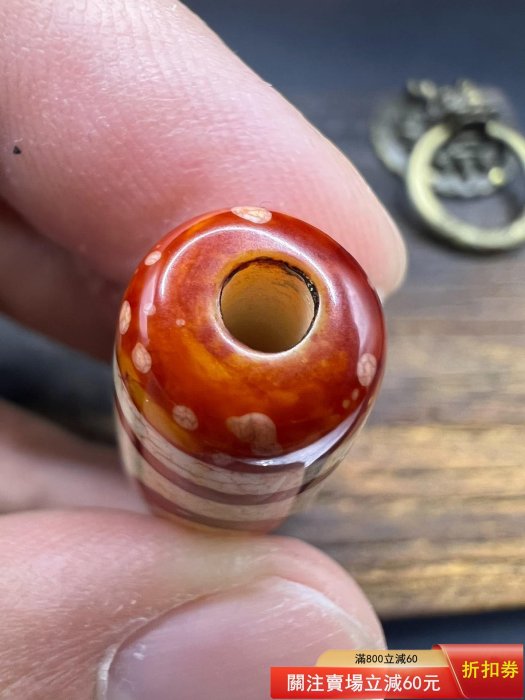 天珠藏區回流，至純系列，老一代龍鱗鳳血六瓣蓮花虎牙天珠老料羊肚石