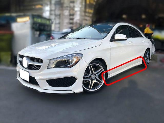 台灣之光車燈 全新 BENZ W117 賓士 CLA250 AMG款式側裙組 PP材質 台灣製 CLA200