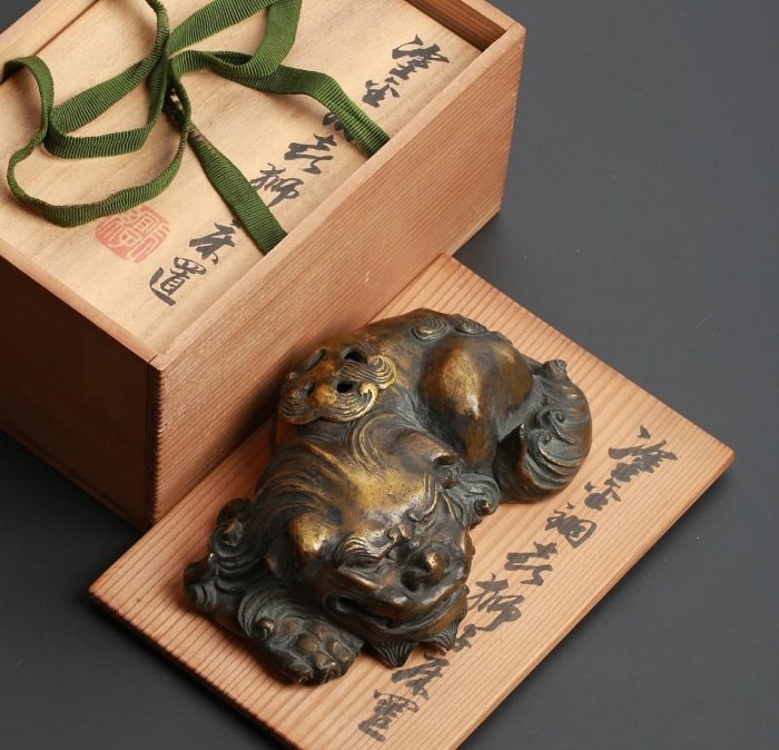 铜鎏金狮子香炉 日本香爐獅香爐香薰爐藏六日本銅香爐二世秦藏六造塗金36 | Yahoo拍賣