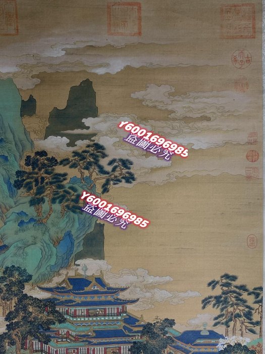 仇英（1505-1552），仙山樓閣圖，明代畫家，與沈周、文徵明、唐寅并稱