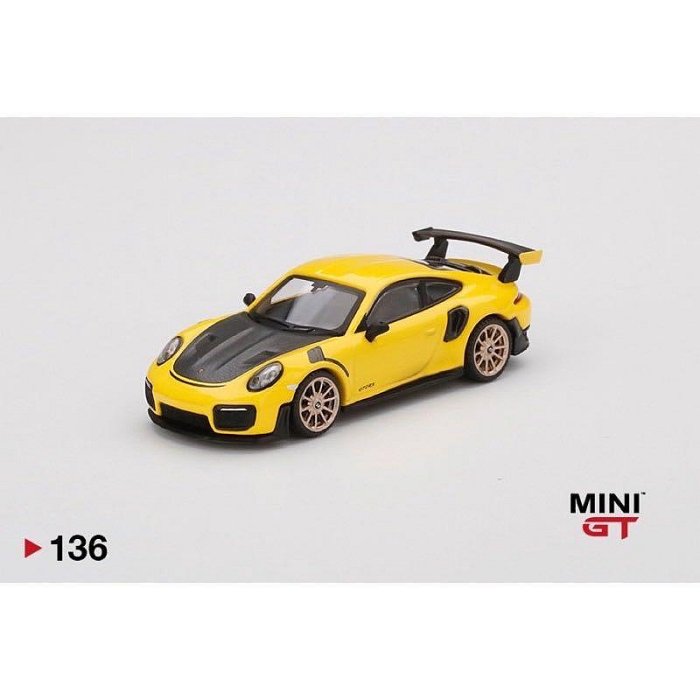 全新未拆Mini GT Porsche 911 GT2 RS 黃色1/64 #136 991 | Yahoo拍賣