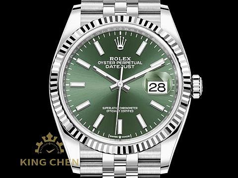 【金宸名錶】全新 2025保單 ROLEX 勞力士 Datejust 126234 蠔式日誌型 薄荷綠色 Jubilee 五珠帶 柱狀時標 太陽框 自動上鍊
