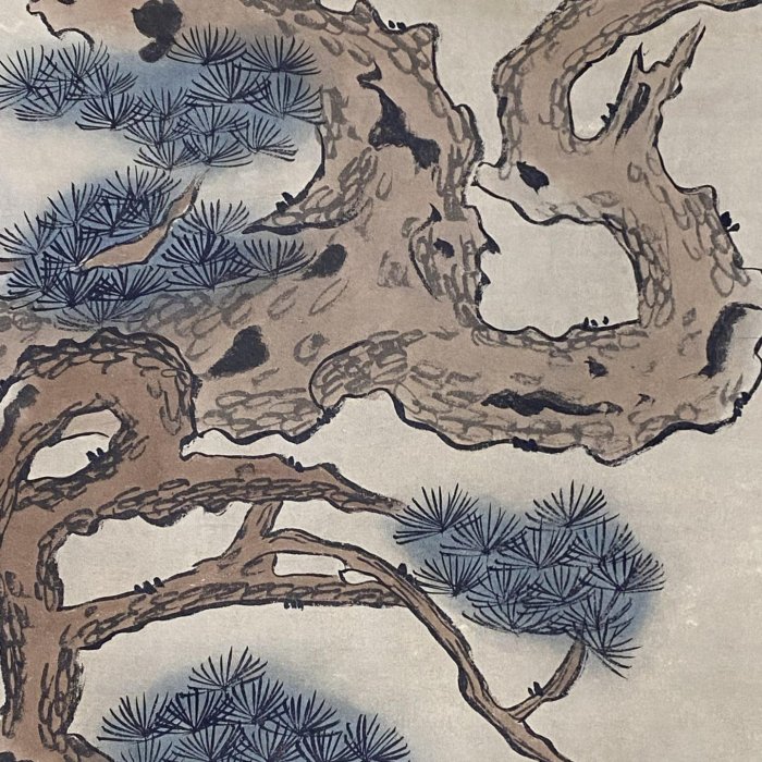 op-77 畫家：張大千四尺中堂畫人物畫手繪畫畫工精細。材質：宣紙2 加