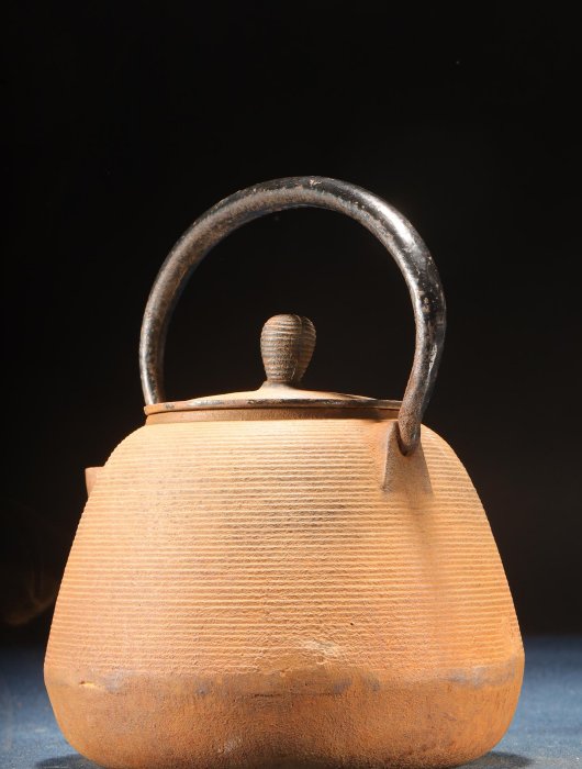 1/6結標弦文老鐵瓶CDL0950 -茶道具侘寂日本茶道品茶煎茶器茶器茶盤水指