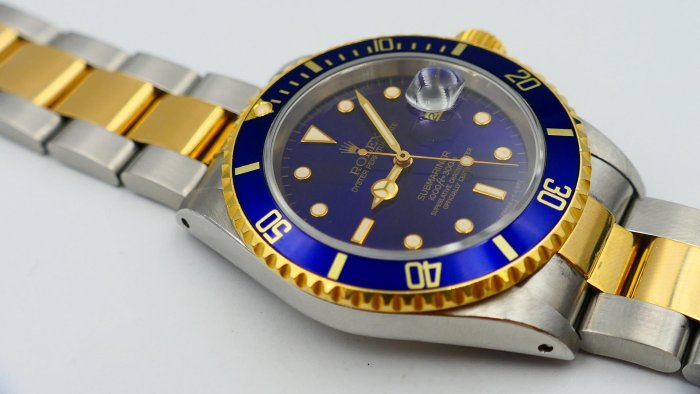 【美好時光】罕見Tropical紫色面盤！ROLEX勞力士16613半金水鬼超美品單錶一只