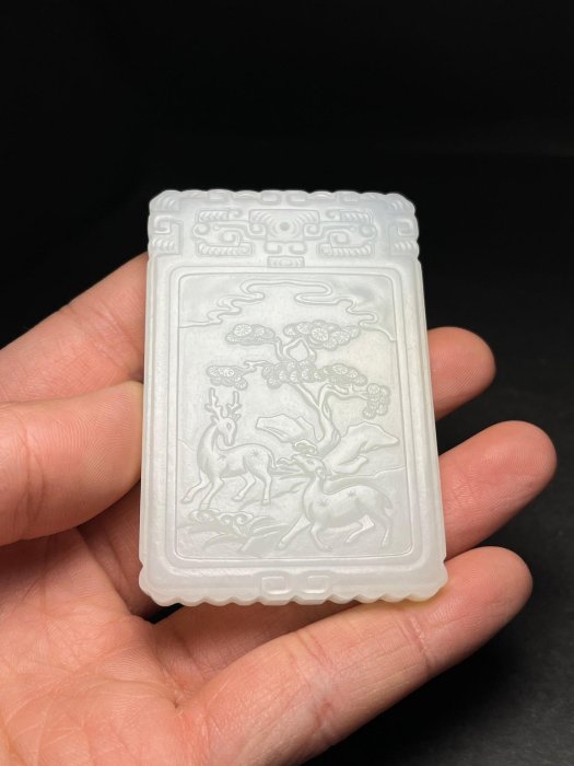 舊藏和田玉胡人狩獵玉佩尺寸48×8×72mm 重71克【玖先生】 | Yahoo拍賣