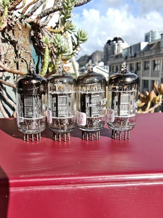 真空管推薦】1951年美國Ken-Rad 12AX7 ECC83古董電子管碳鎳屏U型消氣環